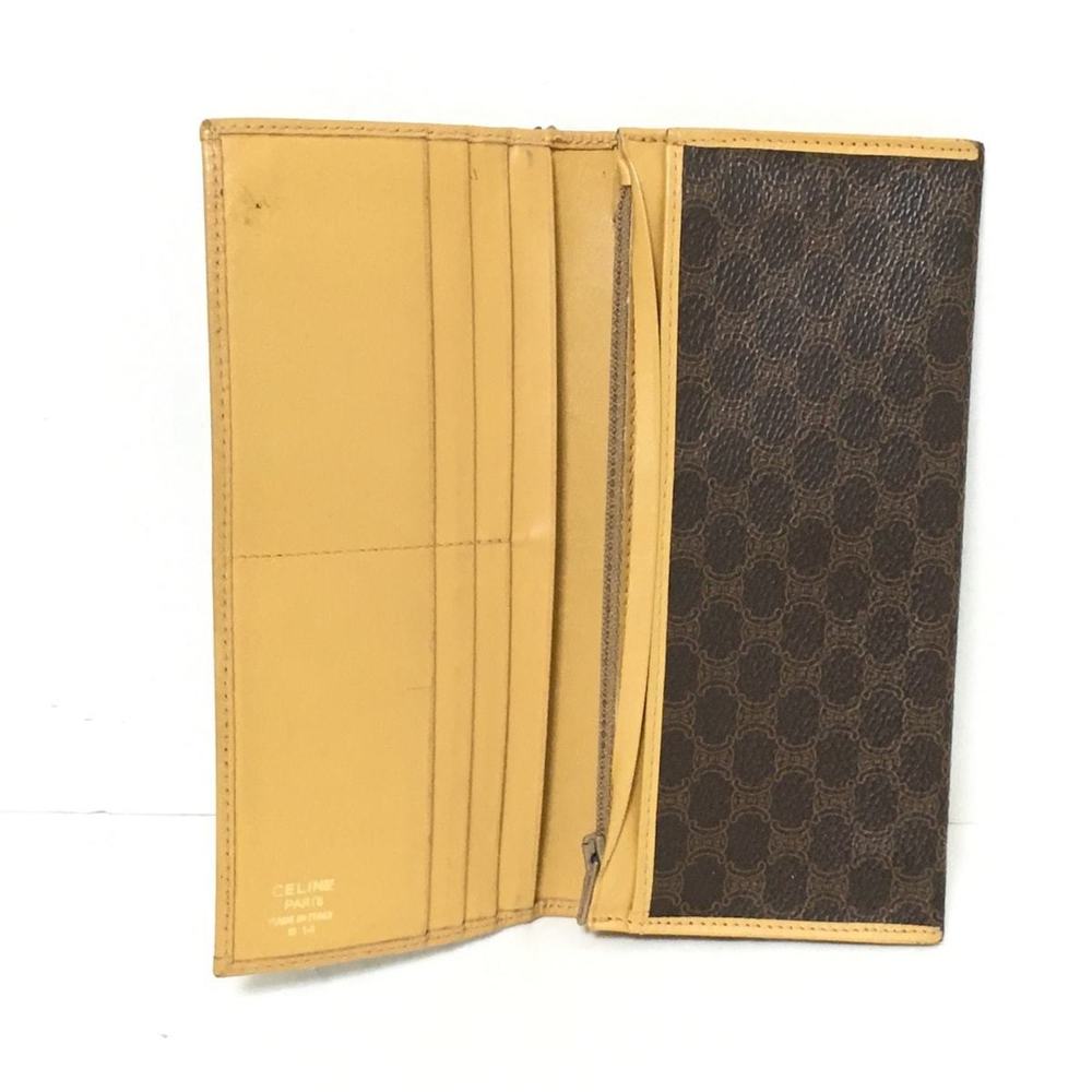 Celine Macadam Pattern Coated Canvas Long Wallet … - image 3